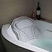 Idle Hippo Bath Pillow Spa Bathtub Pillow with Non-slip Suction Cups, Head, Neck, Back & Shoulder Rest Support, Soft & Luxury Bathtub Cushion, White Foam, PVC/Vinyl Material, Hand Wash Only