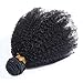 Mongolian Afro Kinkys Curly Human Hair 3 Bundles 4B 4C Afro Kinkys Bulk Human Hair Weave Weft for Black Women Natural Black 14 16 18 Inch