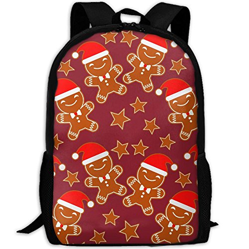 CYMO Gingerbread Pattern Unique Outdoor Shoulders Bag Fabric Backpack Multipurpose Daypacks For Adult