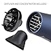 1875W Negative Ions Hair Dryer JINRI Professional DC Motor Air Blower with Concentrator & Diffuser, 3 Heat 2 Speed with Cool Shot Button,Black