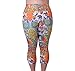 Zerdocean Women's Plus Size Lightweight Printed Capri Leggings style-027 2X