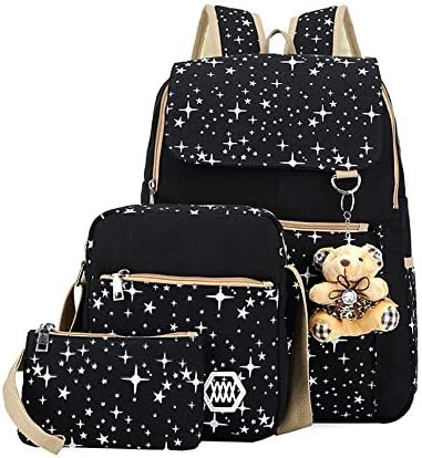 Newbuy Backpack Combo Of 1 Backpack, 1 Cross Body Bag & 1 Wallet - 3 in 1 set (black）