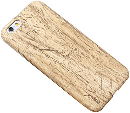 iPhone 6 Plus iPhone 6S Plus 5.5" Case Axixi Unique Real Handmade Natural Solid Wood Back Cover Backplate and Hard PC Hybrid On Cover Case for iPhone 6/6S Plus 5.5 inch (Color 3)