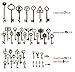Salomé Idea 42pcs Mixed Vintage Skeleton Keys, 42 Styles Key, Each 1piece (Bronze)