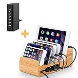 Lottogo USB Charging Station 6-port 30W Fast Charging Dock & Organizer With Smart IC for iPhone iPad Sumsung PS4 Kindle and Other USB Devices