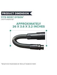 Crucial aspiradora 1 Dyson DC33 HOSE Assembly, Diseñado para adaptarse a Dyson DC33 Aspiradora vertical, comparar a Dyson parte Nº 920232 02
