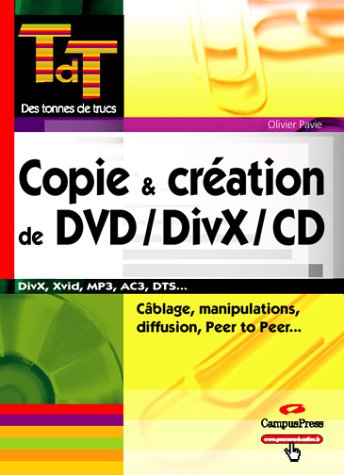 Copie et création de DVD, DivX, CD