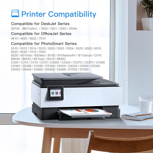 LxTek 364 XL Ink Cartridges Replacement for HP 364 364XL for HP Photosmart 5520 5525 5510 6520 6510 7510 7520 Deskjet 3520 3070A Officejet 4620 4622 4610 (Black Cyan Magenta Yellow, 4-Pack)