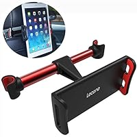 Car Headrest Mount, Lecone 360° Rotated Vehicle Seat Back Stand Bracket Holder Racket for 4.4