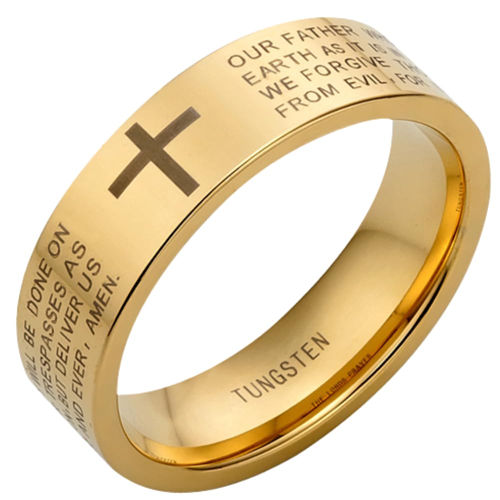 Willis Judd Lords Prayer Ring English Bible Verse Christian Gifts For Men Size V