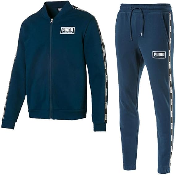 Amazon スウェット 上下セット 裏起毛 メンズ セットアップ プーマ Puma Holiday スエット ボンバージャケット ロングパンツ スポーツウェア 5307 5310 ジブラルタルシー S フィットネス トレーニング スウェット パーカー 通販