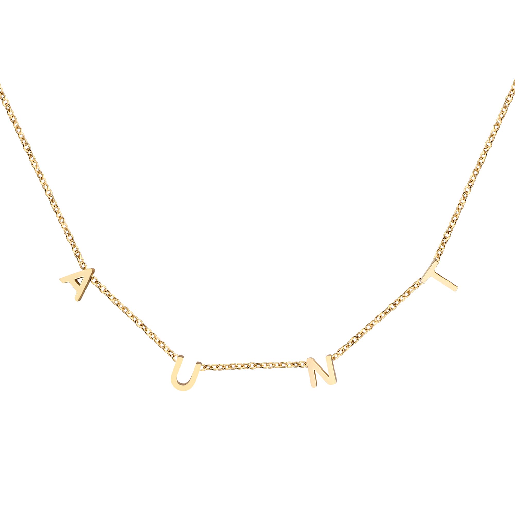 Memgift Aunt Dainty Gold Necklace for Women Perfect