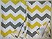 Crabtree Collection Yellow Gray Chevron Kitchen Towels 100% Cotton Absorbent Dish Towels Set of 2 Decorative Kitchen Hand Towels Tea Towels Kitchen Gifts for Foodies (18x28 inch)