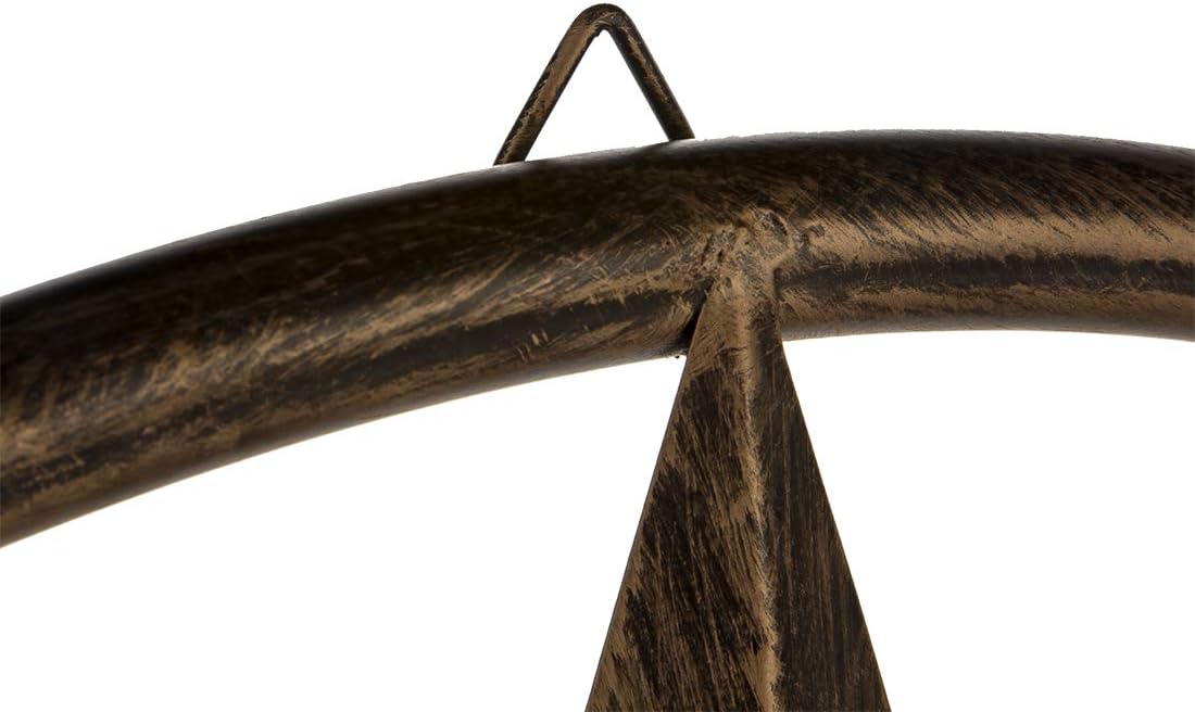 EBEI 39 Large Metal Barn Star Outdoor Vintage Metal Texas Lone Star Dark Brown Western Home Decor