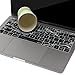 MOSISO Silicone Pattern Keyboard Cover Protective Skin Compatible with MacBook Pro 13 inch 2017 & 2016 Release A1708 Without Touch Bar, MacBook 12 inch A1534, Black Marble