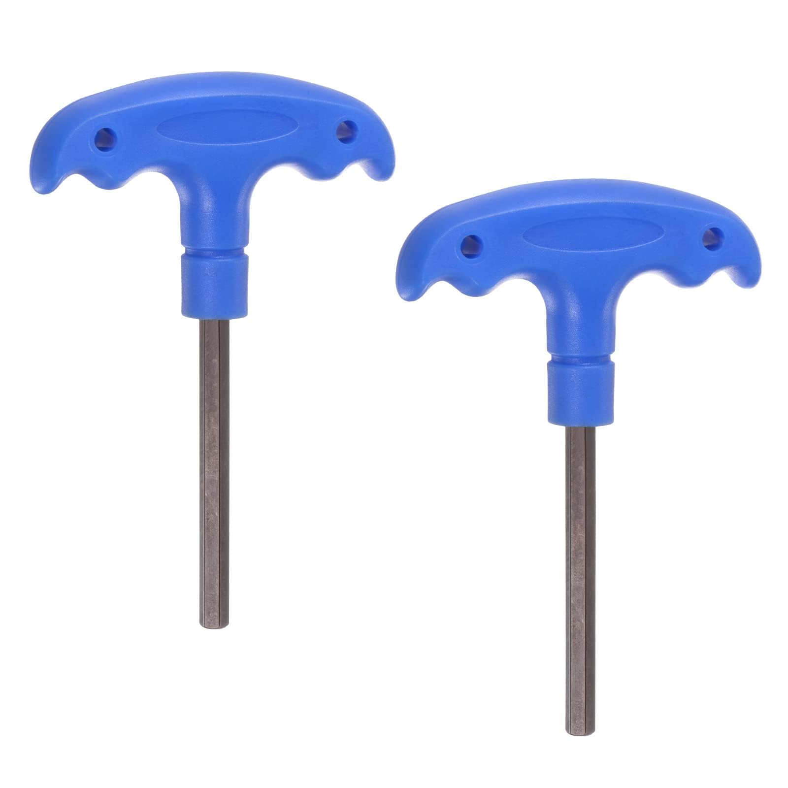 TOP-VIGOR 2Pcs H6 T-Handle Hex Key Wrench, 6mm S2 Steel T-Key Inner Hexagon Spanner Allen Key Allen Key Repair Tool