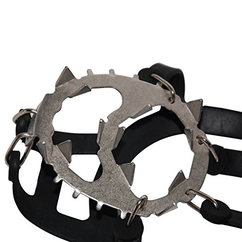 Gear 18 Tooth Crampons Cleats Set Fishing Outdoor Climbing Snow Ice Crampons Catch Snow Claw Antiskid Shoe Spikes(1 pair)