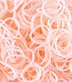 Loom Rubber Bands Refills for Loom Rainbow Bracelet Dress Making Skin Tone 500 Bands + 25 Plastic Clasps (Flesh Skin Color)