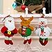 8 Pack Christmas Tree Decorations Ornaments Set,Christmas Tree Pendant Plush Snowman Santa Claus Polar Bear Elk Hanging Christmas Tree Decoration Pendants for Xmas Home Party Holiday Decorative
