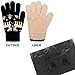 LETHMIK Christmas Thick Knit Gloves Winter Deer Knitted Warm Glove for Women&Girls Black,One Size (Superior Elasticity)