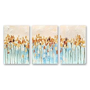 3 Panel Canvas Wall Art Abstract Color Pictures Home Wall Decorations for Bedroom Living Room Paintings Canvas Prints Framed - 16"x24" x 3 Panels
