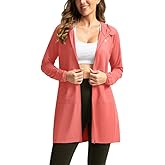 Women's UPF 50+ Swim Cover Up Sun Protection Hoodie Long Jacket SPF Lightweight Beach Cover Ups for Women