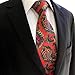 Shlax & Wing Men's Acceossories Necktie Printed Ties Red Paisley Silk Brand New