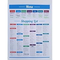 Shopping List Meal Planner Grocery Note Menu Planners Shopping Grocery List Tear Off Pad, 8.5 x 11 inch | Menu Food Tracker | Groceries List Plan Kitchen Planning (Menu/Shopping List Planner)