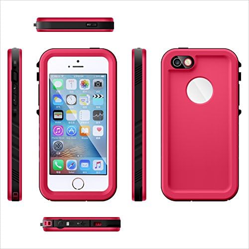 Waterproof iPhone 5/5S Case, IPX-8 Certified Extremely Durable, 6.6ft Underwater Waterproof, Shockproof, Dust proof, Snowproof, Droproof, Fully Sealed (PINK).