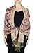 Peach Couture Elegant Double Layer Reversible Paisley Pashmina Shawl Wrap Scarf Pink