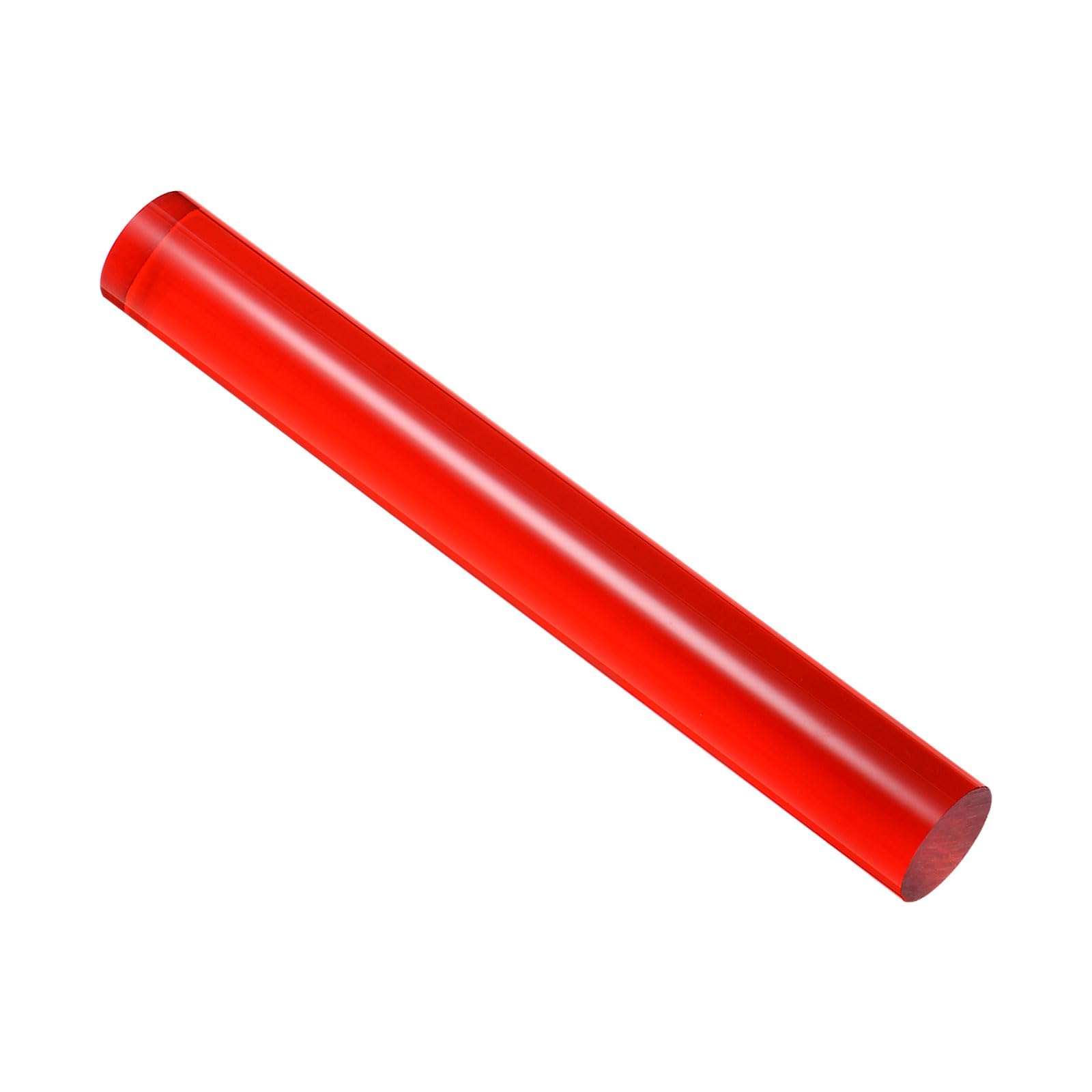 CoCud Acrylic Clay Roller, 8 Inch Length 1 Inch Dia., Acrylic Non-Stick Rolling Pin Roller Red - (Applications: for Shaping Sculpting)
