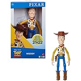 Mattel Disney and Pixar Toy Story Large Action Figure, Posable Woody Collectible in Signature Sheriff Look with Removable Hat, 12-inch Scale