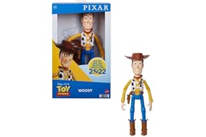 Mattel Disney and Pixar Toy Story Large Action Figure, Posable Woody Collectible Toy in Signature Sheriff Look with Removable