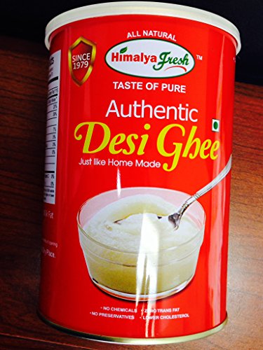 Himalya Fresh Grass Fed Ghee Butter (1 Liter (33.814 oz) Pasture Raised, Non-GMO, Lactose Free,Premium cultured ghee made with water buffalo milk, 65% lower in cholesterol (1 Can)