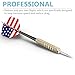 Emarth 15pack Tip Darts with National Flag Flights (5 Styles) - Stainless Steel Needle + Brass Barrels + PVC Shafts Flags