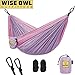 Wise Owl Outfitters Kids Hammock - Small Camping Hammock, Kids Camping Gear w/Tree Straps and Carabiners for Indoor/Outdoor Use, Kid Size Lavender & Pink