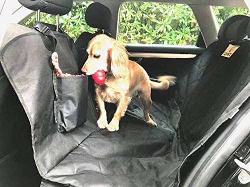 Dog Seat Cover for Cars, Trucks and SUV's - FREE Safety Harness. Universal Fit Waterproof Padded Quilted Easy Install Machine Washable. Premium Bench Cover or Hammock with Seat Anchors.