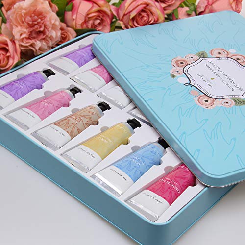 Green Canyon Spa Hand Cream Gift Set for Women Mothers Day Gift Sets 12pc Shea Butter Hand Lotion with Travel size Moisturizing and Fast-Absorbing