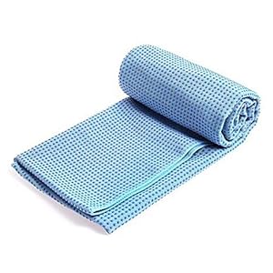 Weimay 1Pcs PVC Yoga Mats Towels for Women Non Slip Thick Cleaner Yoga Blanket Yoga Mat Towel with Net Bag, Sky Blue, 183 * 63cm