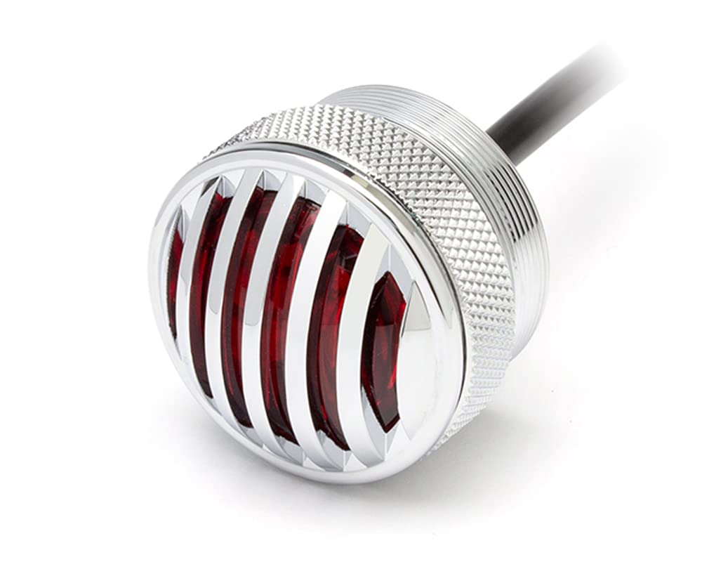 Alchemy Parts Motorbike Small Tail Light LED - Grill front- Many uses - Custom Motorbike, Café Racer, Car, Pick Up, 4x4, Van - Chrome