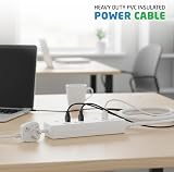 1ABOVE 2 Gang 2m Extension Lead UK Plug Fused Multi Socket Mains Strip Home view 4
