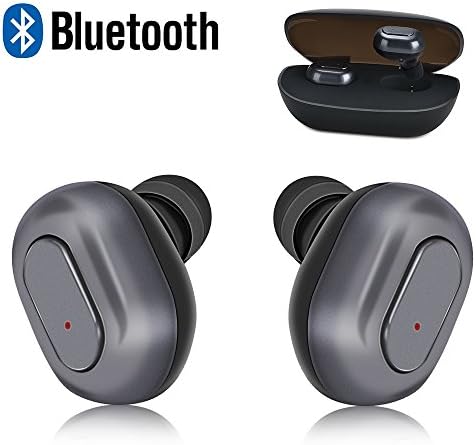 Wireless Bluetooth In-Ear Noise Cancelling Earphones with Charging box,True Stereo HiFi/HD Mic,Ergonomic Design&amp;Serure Fit,Compatible with iPhone,iPad,Smartphone,Tablet etc,