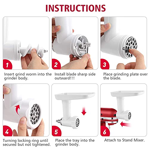 Electric Meat Grinder Attachments for Kitchenaid Stand Mixer, Food