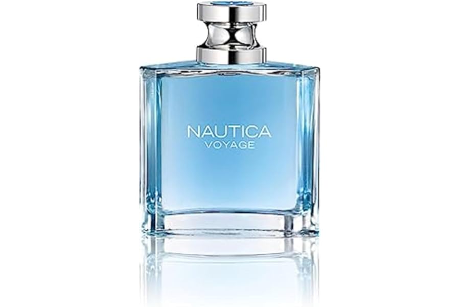 Nautica Voyage Eau De Toilette, Cologne and Fragrance For Men, Fresh, Romantic, Fruity Scent Woody, Aquatic Notes of Apple, Water Lotus, Cedarwood, and Musk Ideal Day Wear, Long Lasting 3.3Fl oz