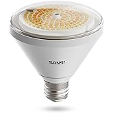 SANSI 250W Equivalent LED Grow Light Bulb, BR30 24W 3000K 5000K Red 660nm Infrared 730nm Full Spectrum Grow Bulb, IP54 Waterp