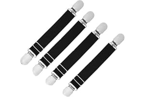 4PCS(2Pairs) Metal Adjustable Elastic Garter Belts Double-way Duckbill Buckle Non-slip Stocking Clip Socks Fasten Suspender S