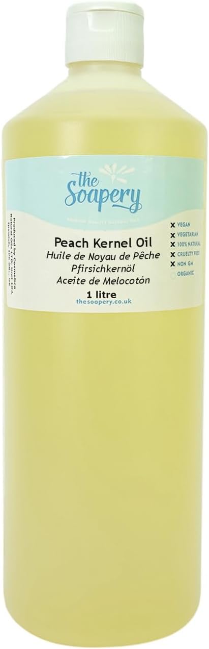 The Soapery Peach Kernel Oil 1L Carrier Oil Massage Skin Hair Treatments Pure