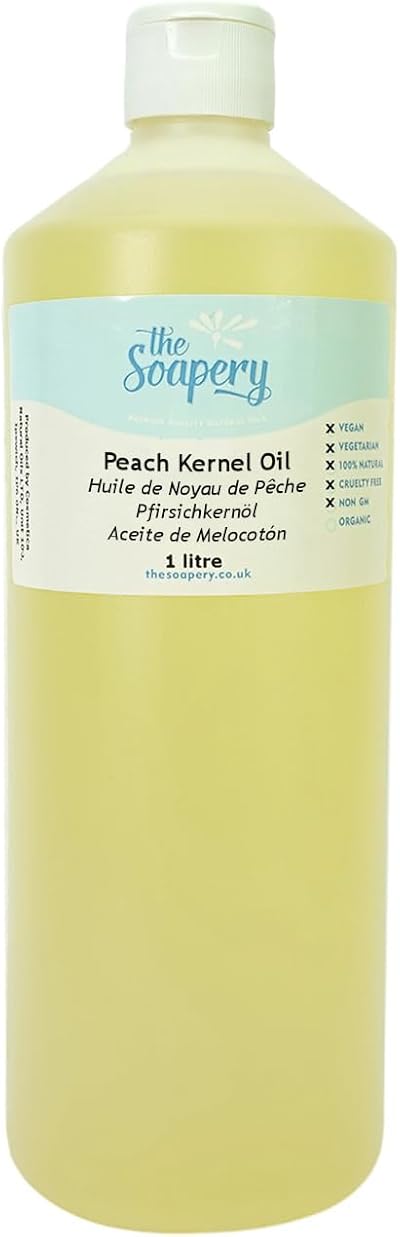 The Soapery Peach Kernel Oil 1L Carrier Oil Massage Skin Hair Treatments Pure