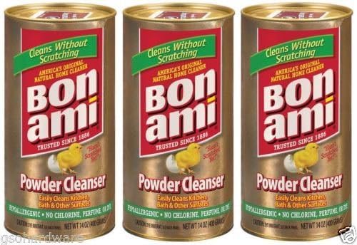 3 Cans of BON AMI America's Original Natural Home Cleaner Hypo-Allergenic 14 oz