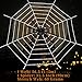 Halloween Giant 12 FT Round Spider Web with 2.5 FT Big Black Hairy Spider and Super Stretch Cobwebs Halloween Indoor and Outdoor Decorations
